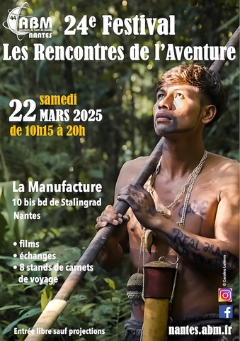 affiche Festival Les rencontres de lAventure ABM NANTES samedi 22 mars 2025. BDF